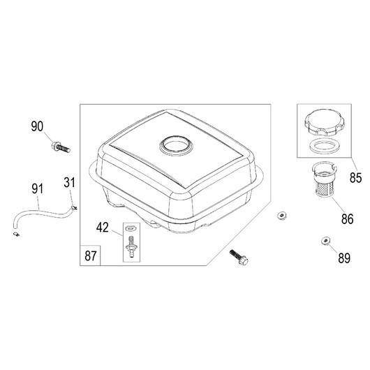 Топливный бак Champion PC1645RH